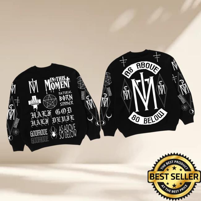 In This Moment Merch Store As Above Black Crewneck Sweater In This Moment Merch Store As Above Black Crewneck Sweater