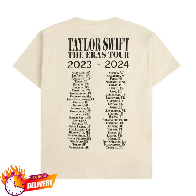 Taylor Swift Merch Store Taylor Swift The Eras Tour Through Toronto Beige T-Shirt Taylor Swift Merch Store Taylor Swift The Eras Tour Through Toronto Beige T-Shirt