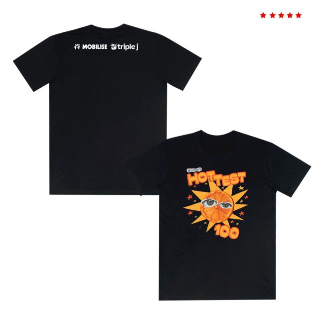 Triple J Merch Store Hottest 100 2025 Tee Black Triple J Merch Store Hottest 100 2025 Tee Black