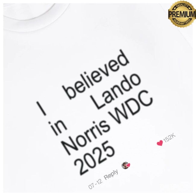 Lando Norris Store Merch White Wdc Tee Lando Norris Store Merch White Wdc Tee