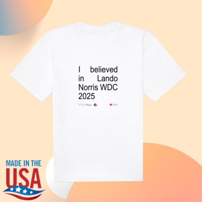 Lando Norris Store Merch White Wdc Tee Lando Norris Store Merch White Wdc Tee