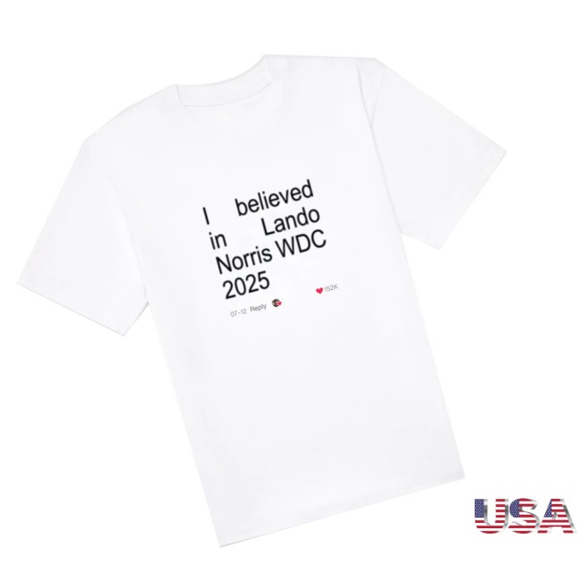 Lando Norris Store Merch White Wdc Tee Lando Norris Store Merch White Wdc Tee