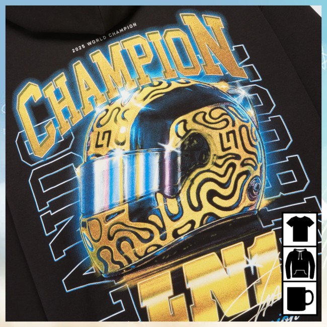 Lando Norris Store Merch Black Championship Hoodie Lando Norris Store Merch Black Championship Hoodie