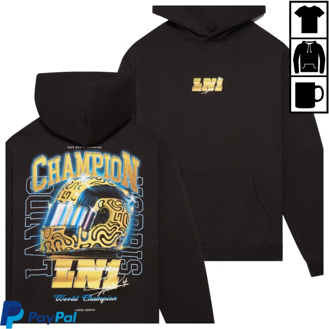 Lando Norris Store Merch Black Championship Hoodie Lando Norris Store Merch Black Championship Hoodie