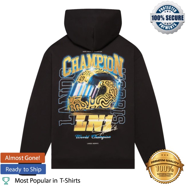 Lando Norris Store Merch Black Championship Hoodie Lando Norris Store Merch Black Championship Hoodie
