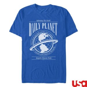 Superherostuff Store Merch Superman Daily Planet Informing The World Royal Blue T-Shirt