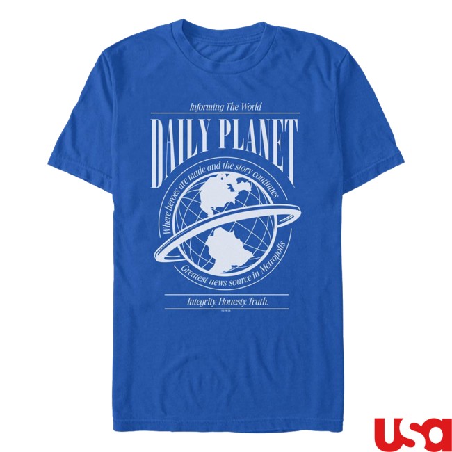 Superherostuff Store Merch Superman Daily Planet Informing The World Royal Blue T-Shirt Superherostuff Store Merch Superman Daily Planet Informing The World Royal Blue T-Shirt