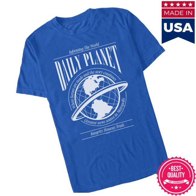 Superherostuff Store Merch Superman Daily Planet Informing The World Royal Blue T-Shirt Superherostuff Store Merch Superman Daily Planet Informing The World Royal Blue T-Shirt