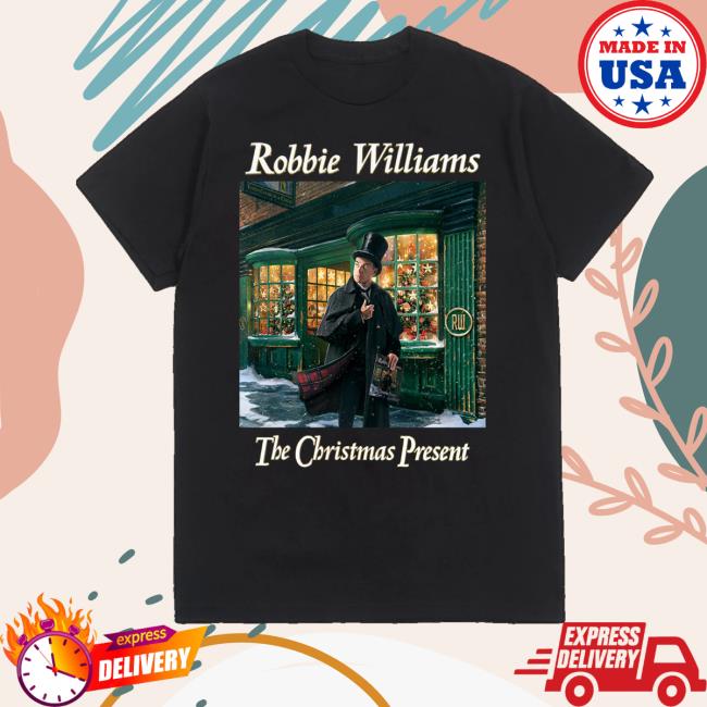Robbie Williams Merch Store The Christmas Present T-Shirt Robbie Williams Merch Store The Christmas Present T-Shirt