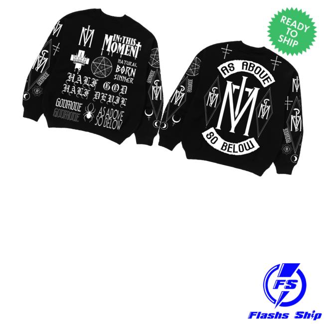 In This Moment Merch As Above Black Crewneck Sweater In This Moment Merch As Above Black Crewneck Sweater