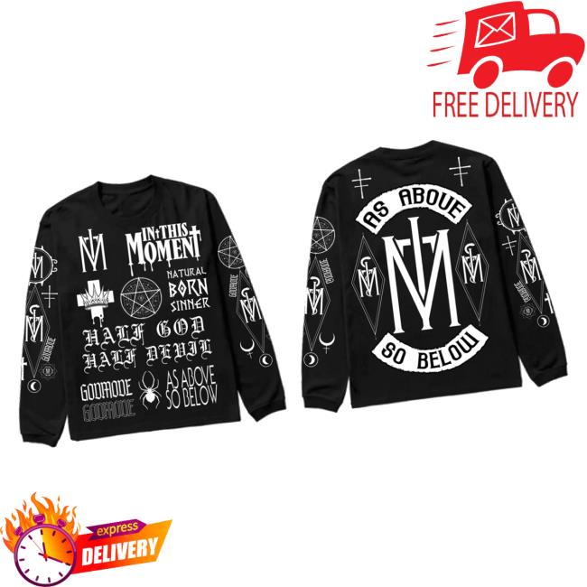 In This Moment Merch As Above Black Crewneck Sweater 2 kenny In This Moment Merch Store As Above Long Sleeve Teea