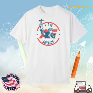 Fuentes Store Merch America First Crucifix T-Shirt