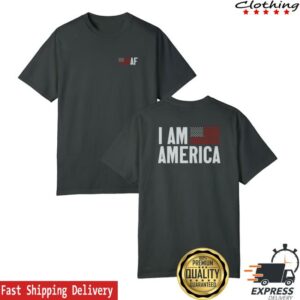 Fuentes Store Merch I Am America Flag T-Shirt