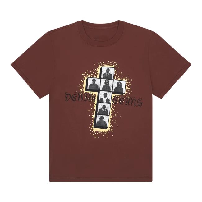 Denim Tears Merch Store Cross Tee Brown Denim Tears Merch Store Cross Tee Brown