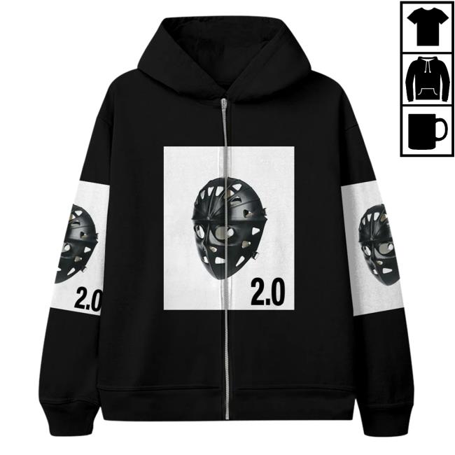 Playboi Carti Merch Store Antagonist 2.0 Hockey Mask Zip Up Playboi Carti Merch Store Antagonist 2.0 Hockey Mask Zip Up