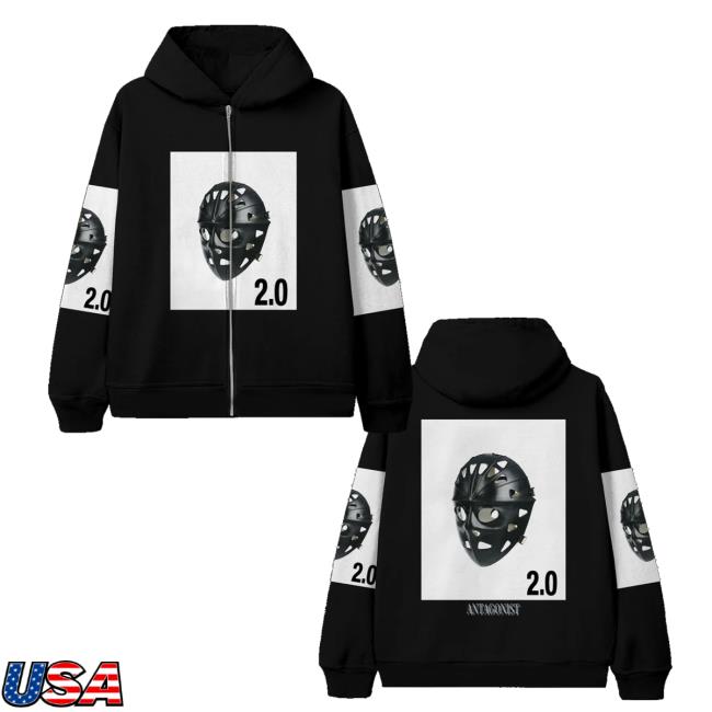 Playboi Carti Shop Merch Antagonist 2.0 Hockey Mask Zip Up