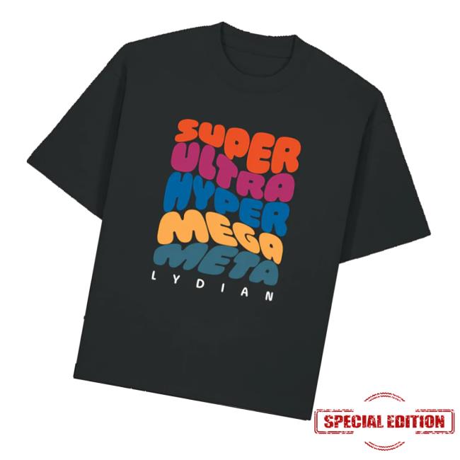 Jacob Collier Shop Merch Super Ultra Hyper Mega Meta Lydian Tee Jacob Collier Shop Merch Super Ultra Hyper Mega Meta Lydian Tee