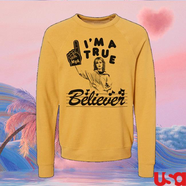 Hayley Williams Merch Store True Believer Mustard Crewneck Hayley Williams Merch Store True Believer Mustard Crewneck
