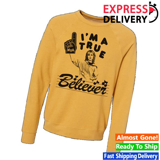 Hayley Williams Merch Store True Believer Mustard Crewneck Hayley Williams Merch Store True Believer Mustard Crewneck
