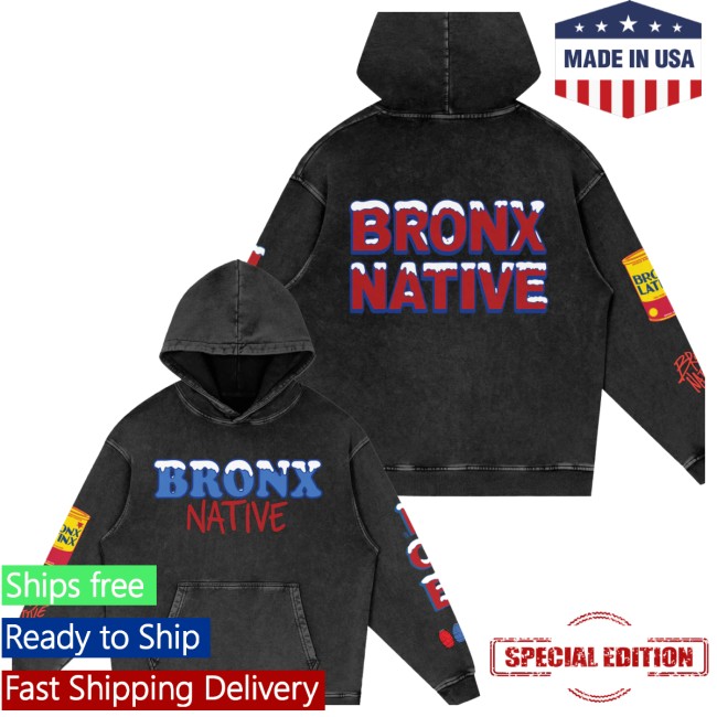 Bronx Native Shop Store Merch Bronx Native Bodega Ice Snow Washed Loose Cotton Hoodie Bronx Native Shop Store Merch Bronx Native Bodega Ice Snow Washed Loose Cotton Hoodie