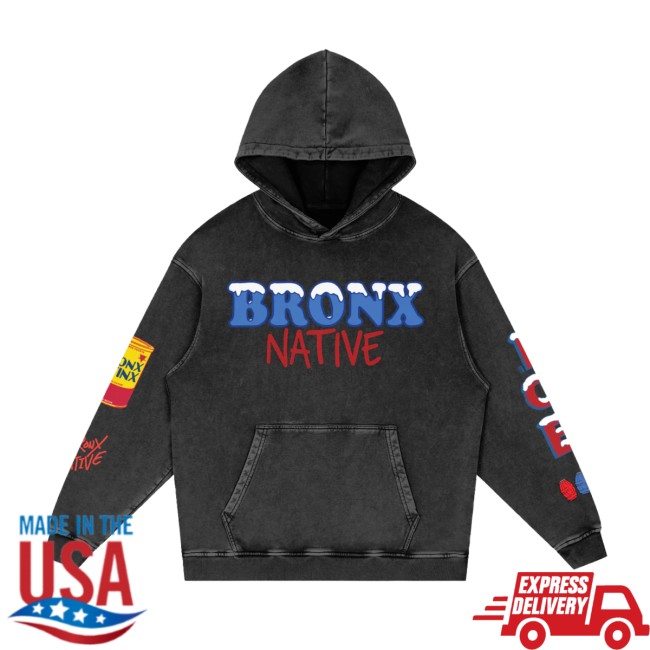 Bronx Native Shop Store Merch Bronx Native Bodega Ice Snow Washed Loose Cotton Hoodie Bronx Native Shop Store Merch Bronx Native Bodega Ice Snow Washed Loose Cotton Hoodie