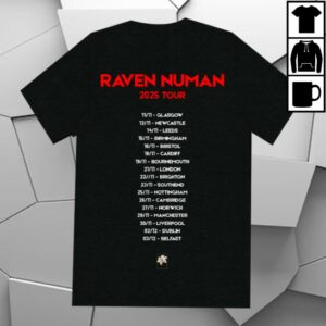 Gary Numan Store Merch Raven Numan Black Tour T-Shirt