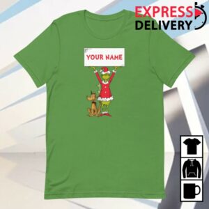 Dr. Seuss Official Store Merch The Grinch Personalized T-Shirt Max And Grinch
