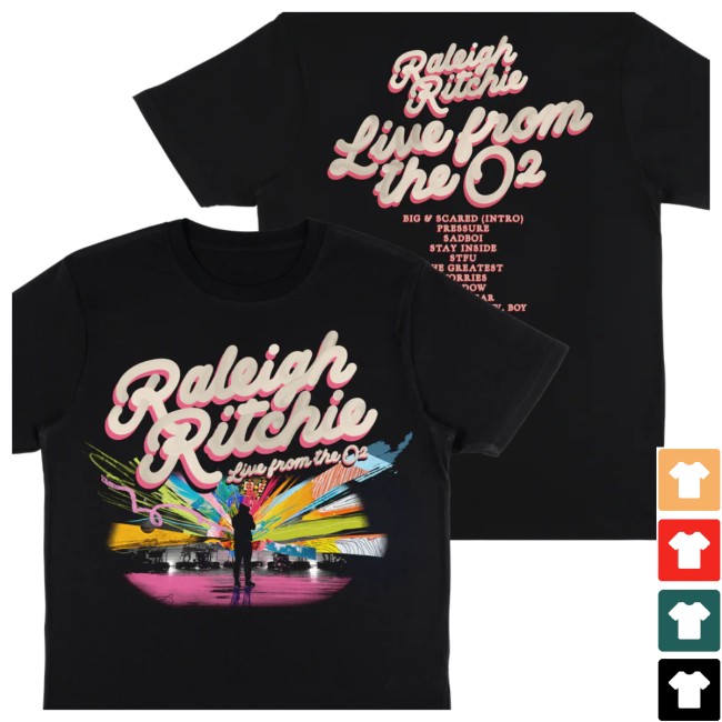 Raleigh Ritchie Store Merch Live From The O2 Tracklist Tee Raleigh Ritchie Store Merch Live From The O2 Tracklist Tee
