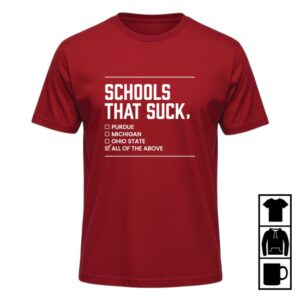 Inforindiana Store Merch Schools Crimson T-Shirt