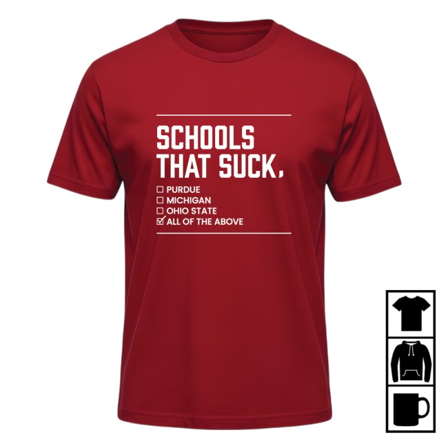Inforindiana Store Merch Schools Crimson T-Shirt Inforindiana Store Merch Schools Crimson T-Shirt