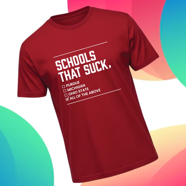 Inforindiana Store Merch Schools Crimson T-Shirt Inforindiana Store Merch Schools Crimson T-Shirt