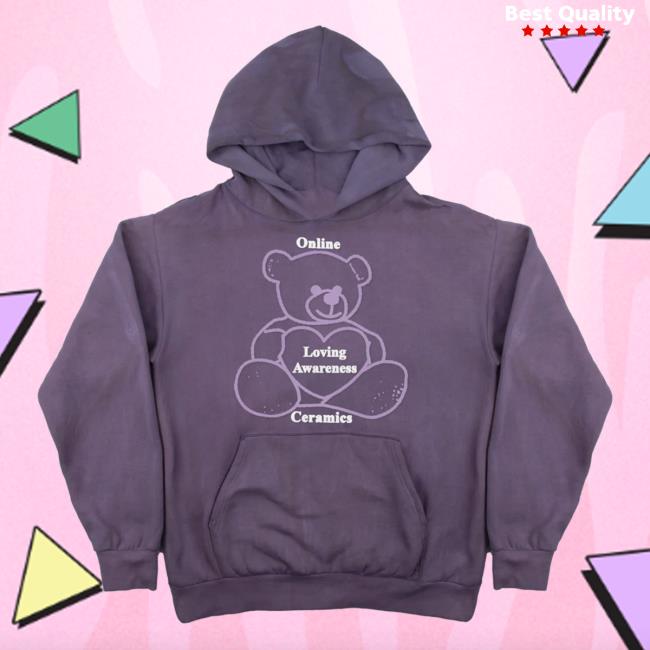 Online Ceramics Merch Store Loving Awareness Bear Hand Dip Hoodie Online Ceramics Merch Store Loving Awareness Bear Hand Dip Hoodie