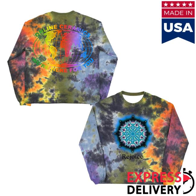 Online Ceramics Merch Store Rejoice Tie Dye Long Sleeve Tee Online Ceramics Merch Store Rejoice Tie Dye Long Sleeve Tee