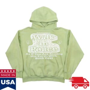 Online Ceramics Merch Store Walk In Peace Hand Dip Hoodie