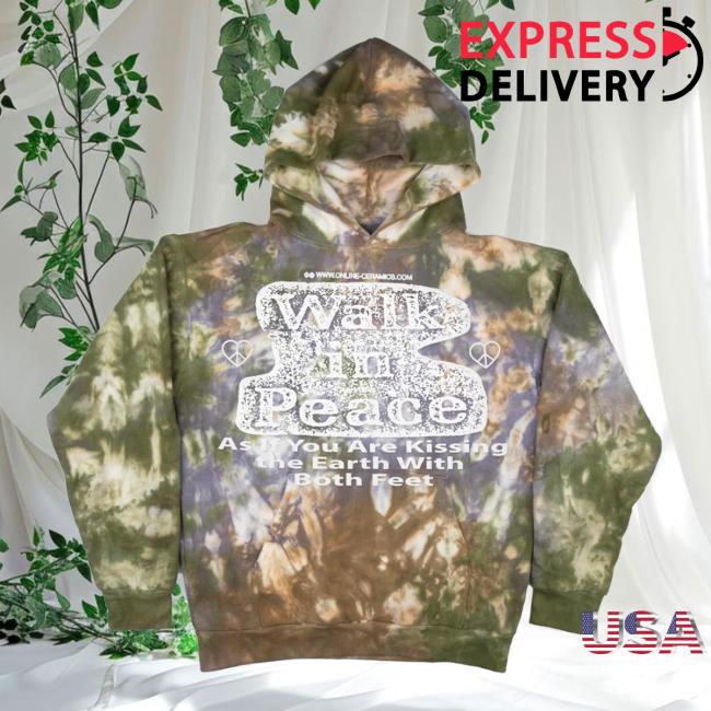 Online Ceramics Merch Store Walk In Peace Hand Dyed Hoodie Online Ceramics Merch Store Walk In Peace Hand Dyed Hoodie