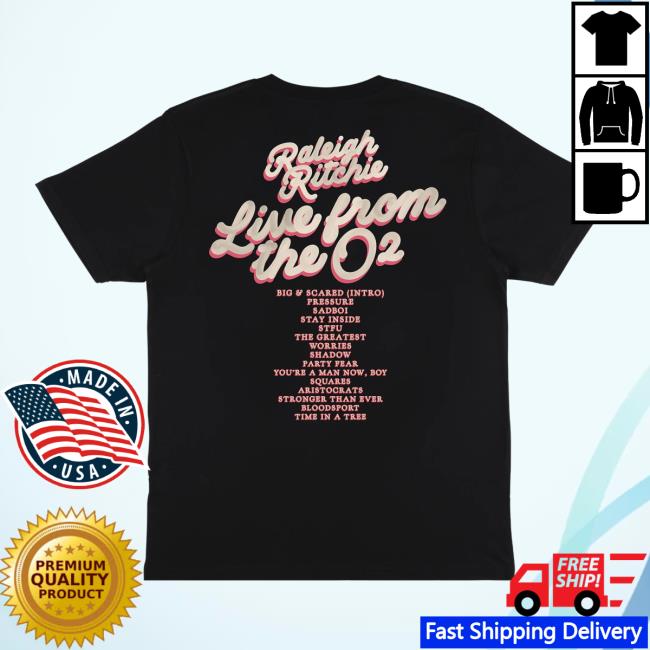 Raleigh Ritchie Merch Store Live From The O2 Tracklist Tee Raleigh Ritchie Merch Store Live From The O2 Tracklist Tee