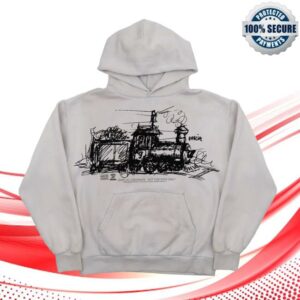 Online Ceramics Merch Store Freight Train Gray Hoodie