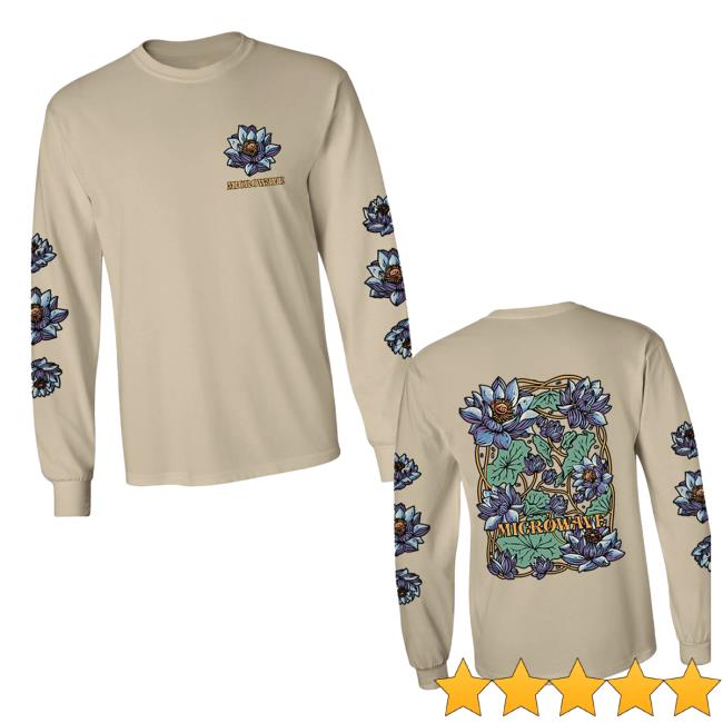 Microwave Merch Store Blue Lotus Long Sleeve T Shirt Sand Microwave Merch Store Blue Lotus Long Sleeve T Shirt Sand