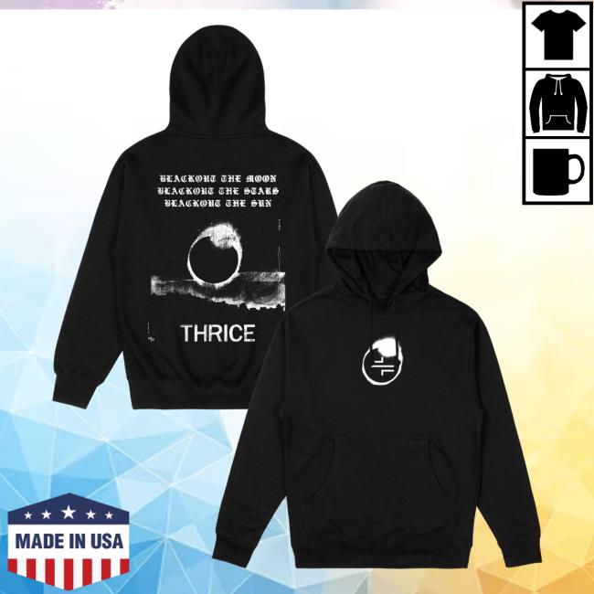 Thrice Merch Store Blackout Hoodie Thrice Merch Store Blackout Hoodie