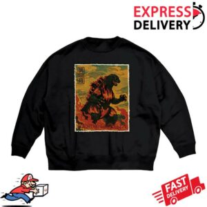 Godzilla Merch Store Godzilla Vs. Destoroyah 30Th Anniversary Scene Illustration Sweatshirt 1