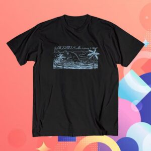 Godzilla Merch Store Godzilla Vs. Destoroyah 30Th Anniversary Scene Illustration T-Shirt 4 Godzilla Jr. Black