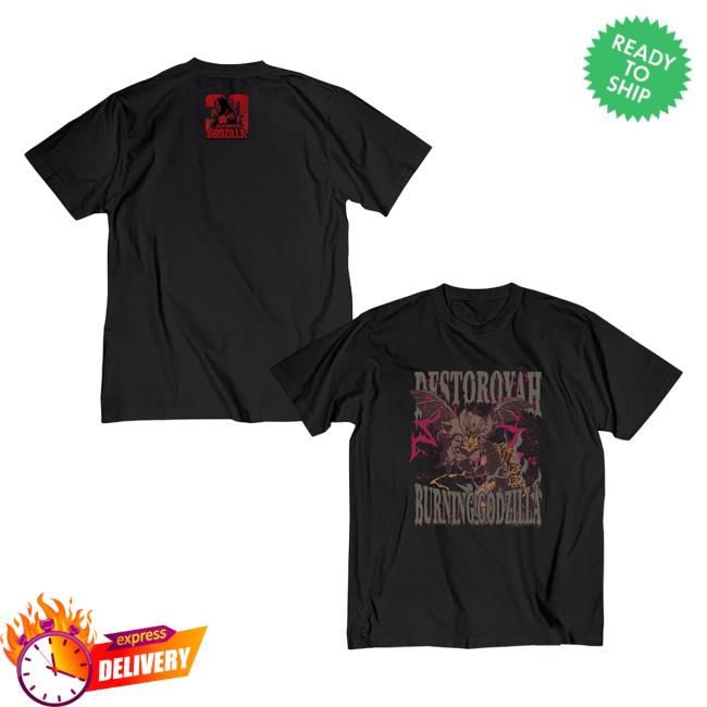 Godzilla Merch Store Godzilla Vs. Destoroyah 30Th Anniversary Scene Illustration T-Shirt 5 Black Godzilla Merch Store Godzilla Vs. Destoroyah 30Th Anniversary Scene Illustration T-Shirt 5 Black