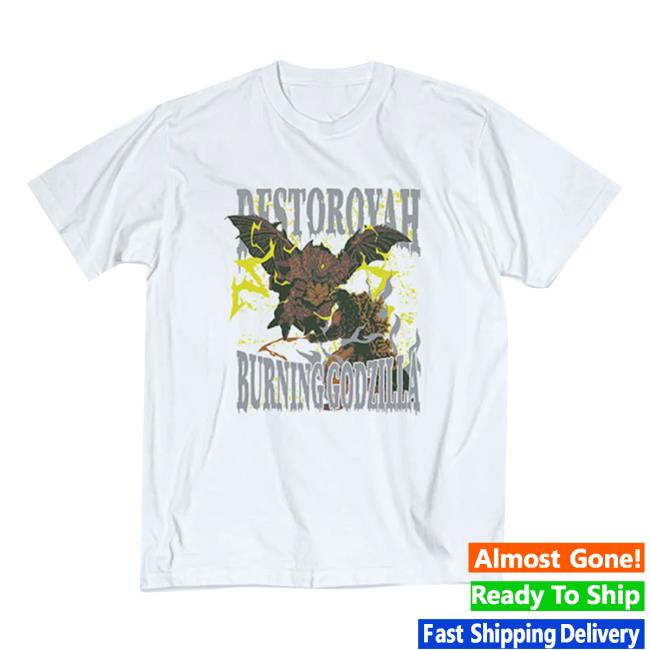 Godzilla Merch Store Godzilla Vs. Destoroyah 30Th Anniversary Scene Illustration T-Shirt 5 White Godzilla Merch Store Godzilla Vs. Destoroyah 30Th Anniversary Scene Illustration T-Shirt 5 White