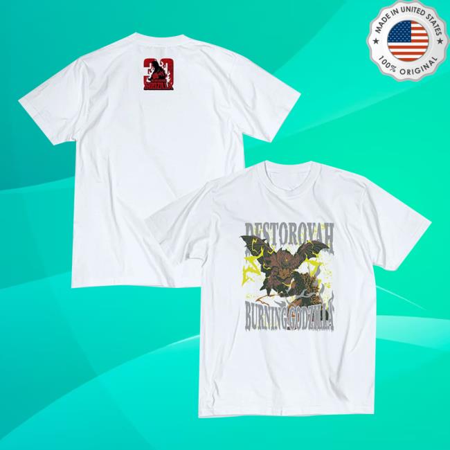 Godzilla Merch Store Godzilla Vs. Destoroyah 30Th Anniversary Scene Illustration T-Shirt 5 White Godzilla Merch Store Godzilla Vs. Destoroyah 30Th Anniversary Scene Illustration T-Shirt 5 White