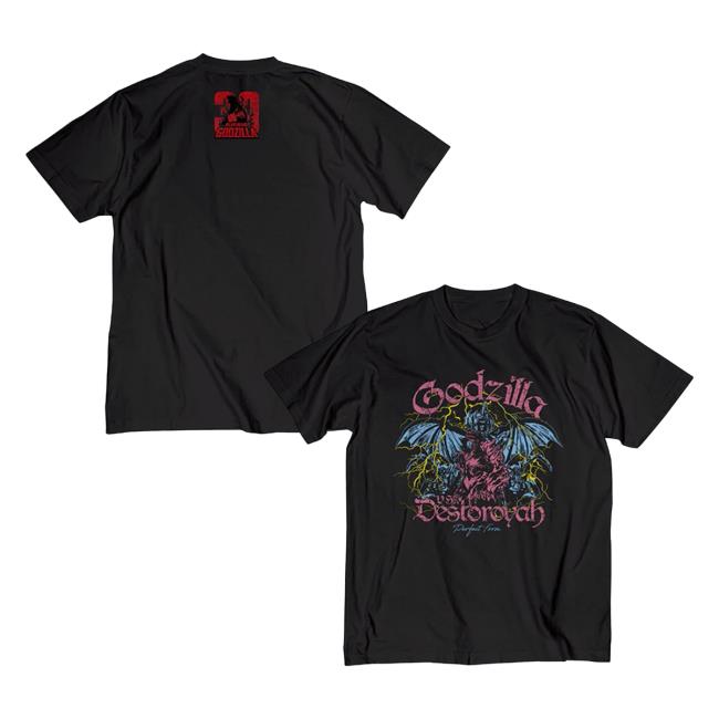 Godzilla Merch Store Godzilla Vs. Destoroyah 30Th Anniversary Scene Illustration T-Shirt 6 Black Godzilla Merch Store Godzilla Vs. Destoroyah 30Th Anniversary Scene Illustration T-Shirt 6 Black