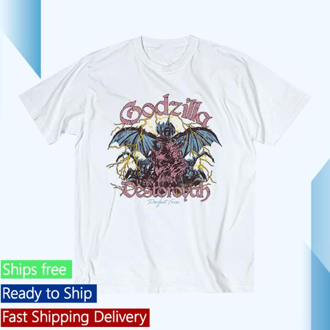 Godzilla Merch Store Godzilla Vs. Destoroyah 30Th Anniversary Scene Illustration T-Shirt 6 White Godzilla Merch Store Godzilla Vs. Destoroyah 30Th Anniversary Scene Illustration T-Shirt 6 White