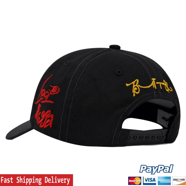 August Store Merch Butter Goods Alias 6 Panel Black Cap August Store Merch Butter Goods Alias 6 Panel Black Cap