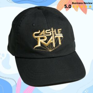 Evil Greed Merch Store Castle Rat Gold Logo Black Cap
