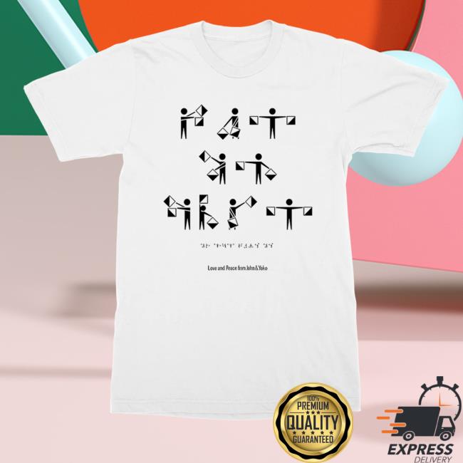 John Lennon Merch Store War Is Over T-Shirt Semaphore John Lennon Merch Store War Is Over T-Shirt Semaphore