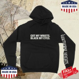 Hawthorne Heights Store Merch Hawthorne Heights Cut My Wrists. Black My Eyes. 20Th Anniversary Hooded Sweatshirt